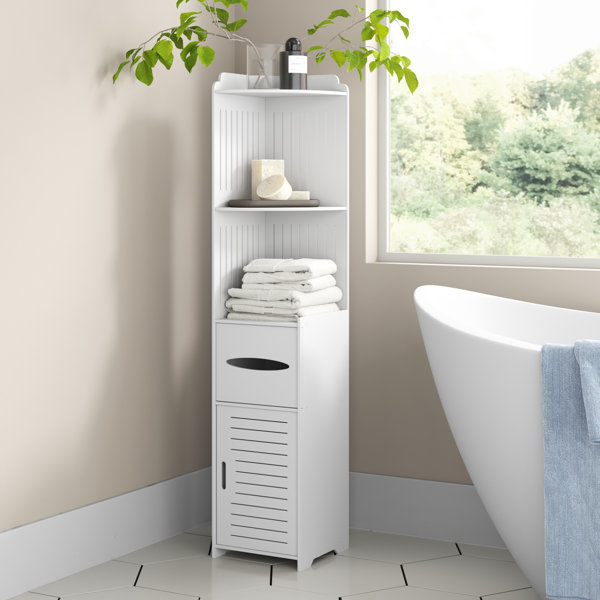 Small bathroom outlet corner unit